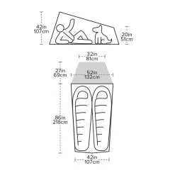 Tente Big Agnes Fly Creek HV UL2 Bikepack (Solution Dye Yellow Greige) -Big Agnes Boutique tente big agnes fly creek hv ul2 bikepack solution dye yellow greige 4